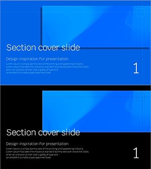 블루라인 와이드 템플릿 간지 – 세련된 섹션 구분 슬라이드
