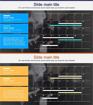업무 진행 스케줄표 – 체계적이고 스타일리시한 다이어그램