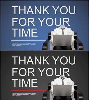 비즈니스맨 템플릿 엔딩 표지 – 감사의 표시