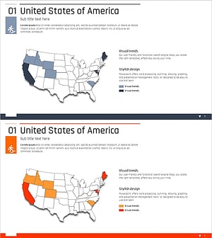 미국 타겟 지역 목표 슬라이드 – 시장 분석 및 전략