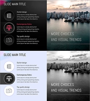 원형 그라데이션 와이드 템플릿 아이콘&텍스트