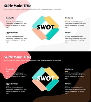 SWOT 분석 슬라이드 템플릿 – 봄 파스텔 스타일