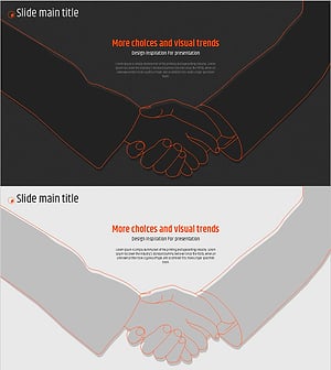 Orange Hexagon Presentation Template Silhouette Message – Challenge and Success