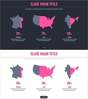 4색 인포그래픽 템플릿으로 목표 시장 분석 시각화