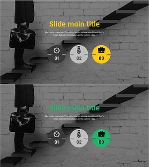 비즈니스맨 업무 개요 슬라이드 – 직무와 성공의 길