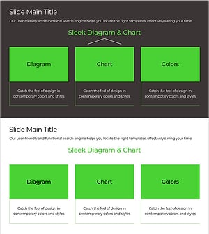 Green & Gray Template Wide Diagram – Vision and Core Values