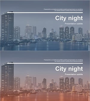 도시의 밤 템플릿 표지 – 현대적이고 세련된 인상