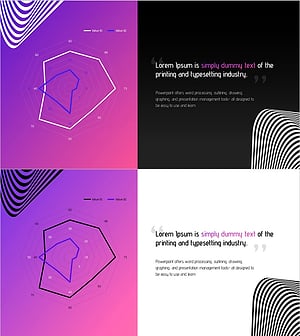 환상 와이드 PPT 방사형 차트 – 제품 특성과 장점 시각화