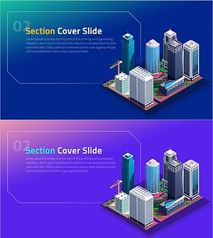 섹션 커버 슬라이드 – 현대적인 시각적 프레젠테이션 템플릿