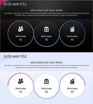 Circular Gradient Diagram for Business Goals Visualization – Connecting Strategies
