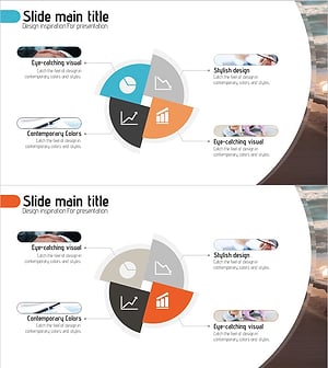 회사 주식 분석 다이어그램 – 프레젠테이션을 위한 스타일리시한 디자인