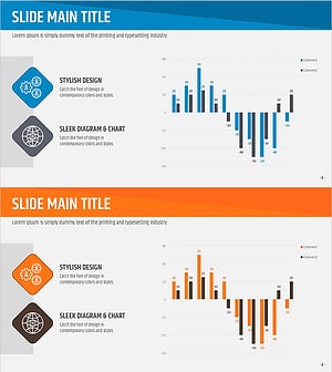 Origami Presentation Template Vertical Bar Chart – Visualize Your Business Performance