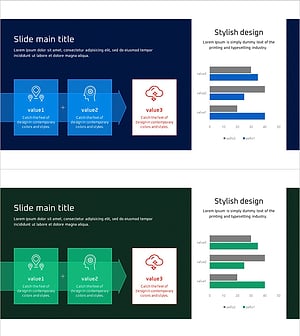 AI 사업 차별화 전략 슬라이드 - 디자인과 데이터의 완벽 조화