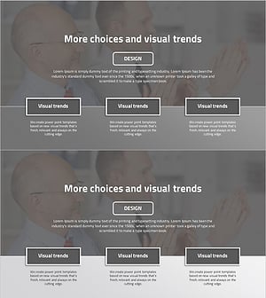 사업 핵심가치 및 비전과 미션을 시각화한 클러스터 슬라이드
