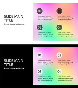 Hologram Wide PPT Number & Text – Emphasizing Visual Appeal