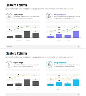 비교 분석 혼합형 그래프 – 시장 현황과 경쟁사 분석