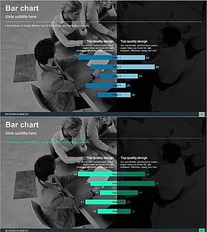 비즈니스 분석 쌍가로막대 그래프