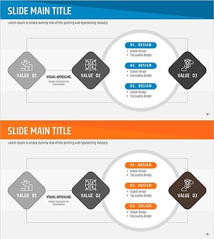 종이접기 템플릿 다이어그램 – 다방향 흐름