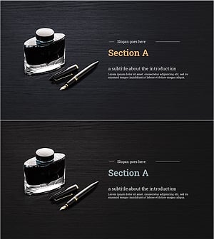 고급 만년필 템플릿 간지 - 세련된 프레젠테이션