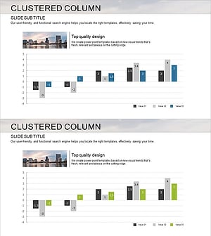 시장 분석 묶음형 세로막대 그래프 – 효과적인 데이터 시각화와 신뢰성