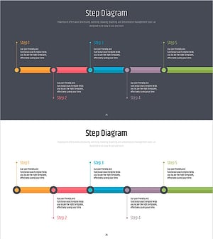 심플 PPT 와이드 템플릿 다이어그램 – 운영계획 및 업무 프로세스 시각화