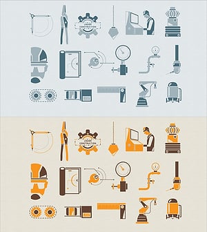 건설 및 엔지니어링 아이콘 모음 – 전문성과 혁신
