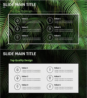 트렌드 컬러 와이드 템플릿 아이콘 & 텍스트
