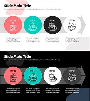 Spring Pastel Wide PowerPoint Template Flow Diagram