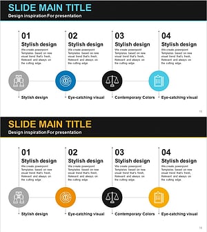 금융비즈니스 프로세스 단계를 시각화한 다이어그램 슬라이드 템플릿