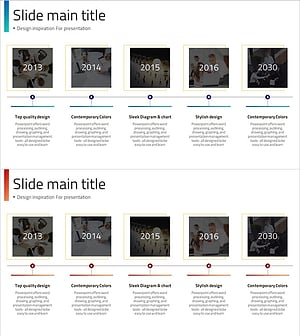 Timeline Diagram Slide Visualizing Annual Presentation Content