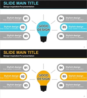 굿아이디어 전구 다이어그램 – 사업 목표를 효과적으로 전달