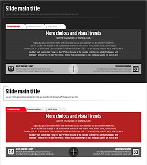 모던 와이드 PPT 템플릿 – 사각형 박스와 텍스트