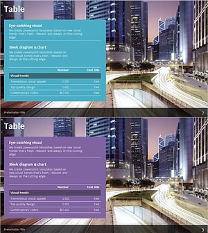 도시배경 테이블표 – 시장 분석을 위한 디자인
