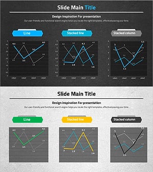 자동차 와이드 템플릿 꺾은선 그래프2 – 시장 분석과 경쟁사 비교