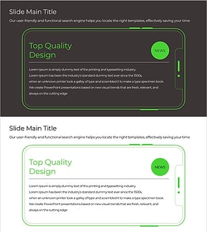 그린&그레이 와이드 템플릿 목업 – 시장 분석용