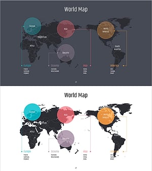 지도 기반의 글로벌 전략 PPT 템플릿