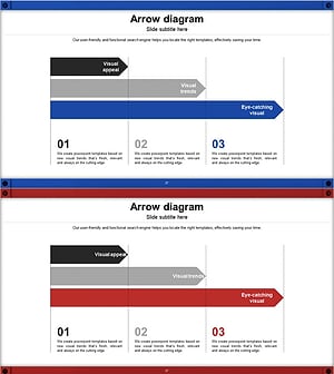 화살표 순차 다이어그램 – 사업 추진 전략 시각화