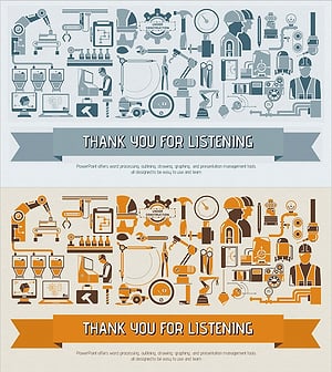 제조 생산 라인 템플릿 엔딩 표지 – 견고한 비즈니스 구축