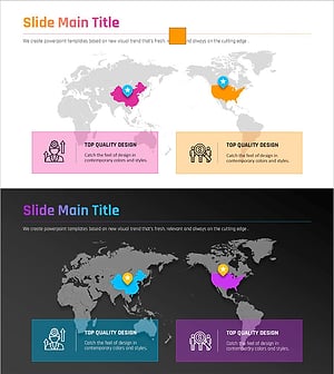 그라데이션 지도 프레젠테이션 템플릿 – 얼리어답터를 위한 비즈니스 전략