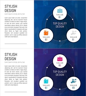금융 서비스 분야 다이어그램 - 중심이 없는 다이어그램으로 비즈니스 가치 시각화