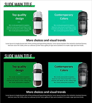 자동차 및 텍스트박스 활용을 극대화한 심플한 프레젠테이션 템플릿