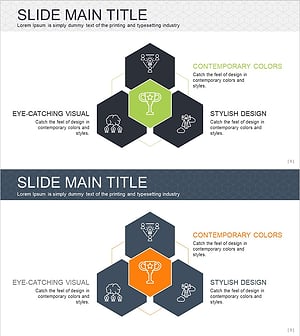 육각형 확산 다이어그램으로 사업 영역 시각화
