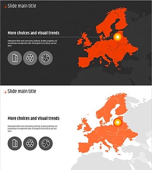 오렌지 육각형 템플릿 지도 타겟설정