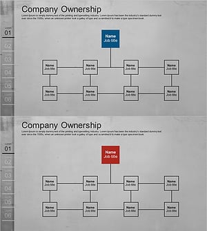 심플 시멘트 테마 조직도 다이어그램 – 회사 소개에 적합