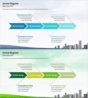 비즈니스 추진 계획 선형 다이어그램 – 전략적인 흐름 시각화