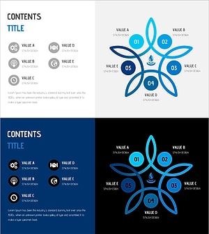 수자원 활용 다이어그램 PPT 템플릿