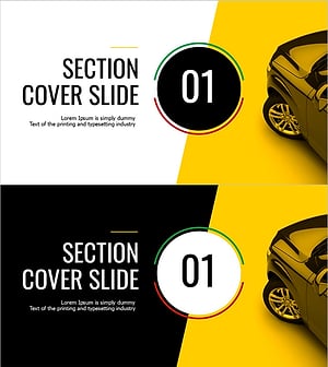 Simple Car Wide Presentation Section Cover Slide