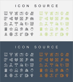 아이콘 소스를 활용한 기업 프레젠테이션 템플릿 – 정보 공유와 전략적 이미지