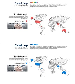 세계 주요 국가별 비즈니스 거점 시각화