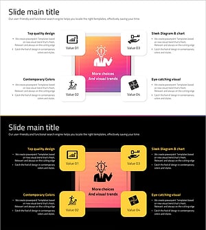 소셜 네트워크 다이어그램 템플릿 – 현대적 비즈니스 소개